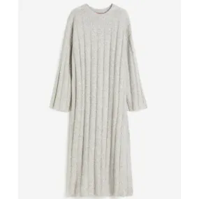 H&M Oversized Rib-knit dress, light beige