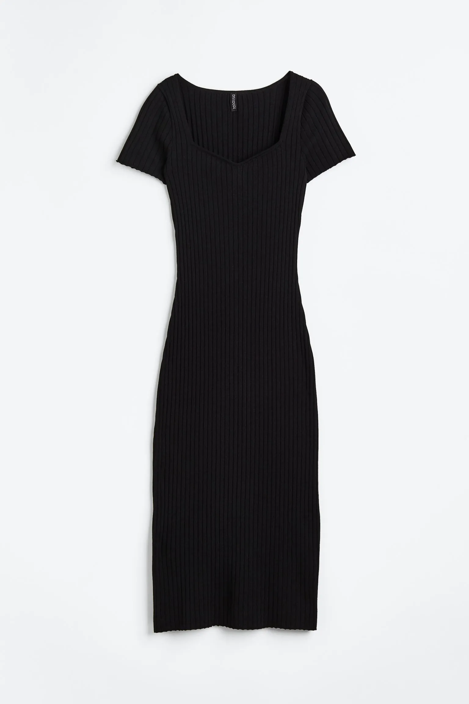H&M Rib-knit Bodycon dress, black
