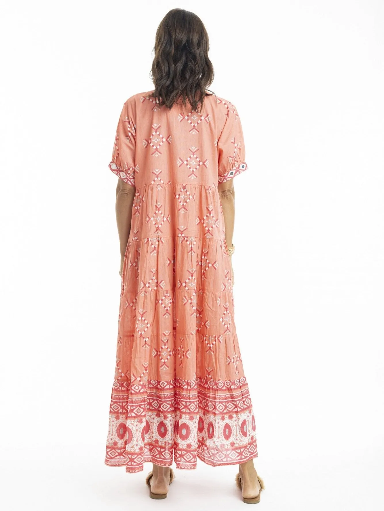Heidi Coral Maxi Dress