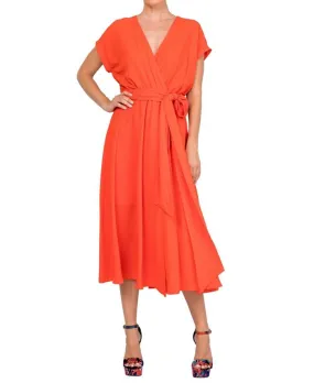 Jasmine Meghan Los Angeles Women's Midi Dress, Red