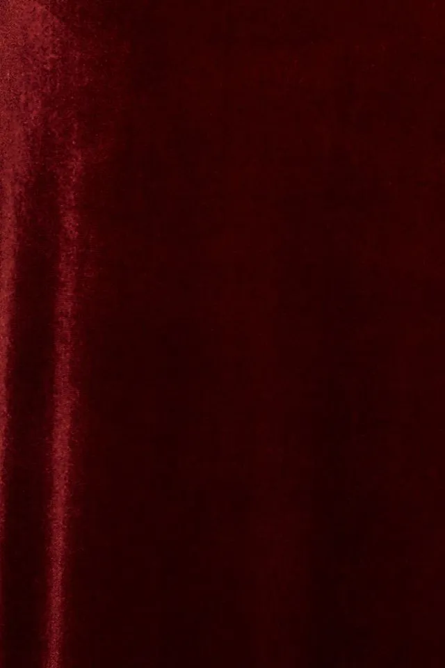Jenny Yoo Logan Deep V Velvet Dress, Dark Berry
