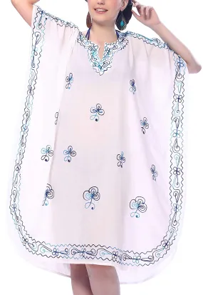 LA LEELA Rayon Solid Women's Caftan Kimono Nightgown Beachwear Cover up Dress