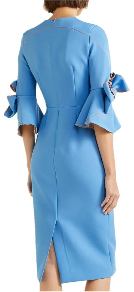 Lavette Bow Sleeves Dress, Light Blue