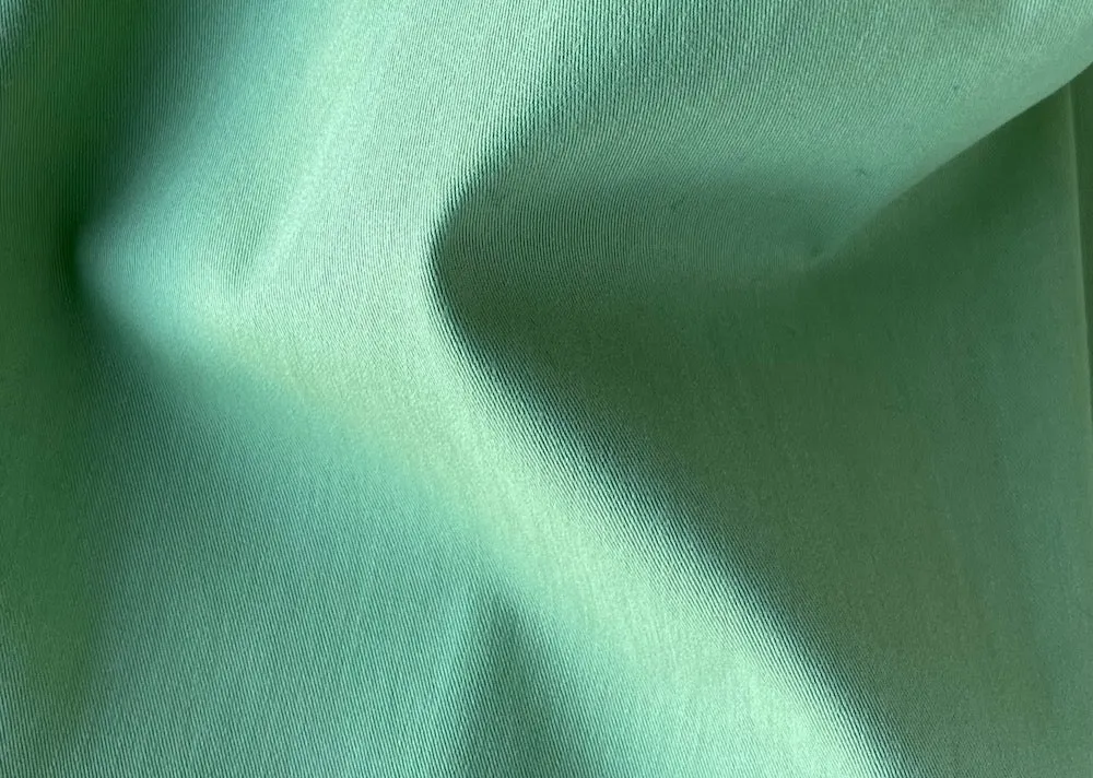 Light to Mid-Weight Sea Glass Green Cotton Blend Twill