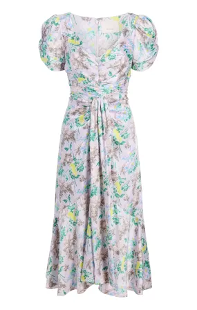 Light Washed Floral Walker Dress