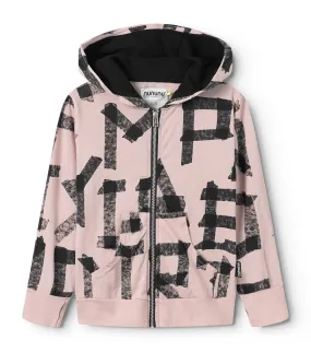 masking tape light zip hoodie