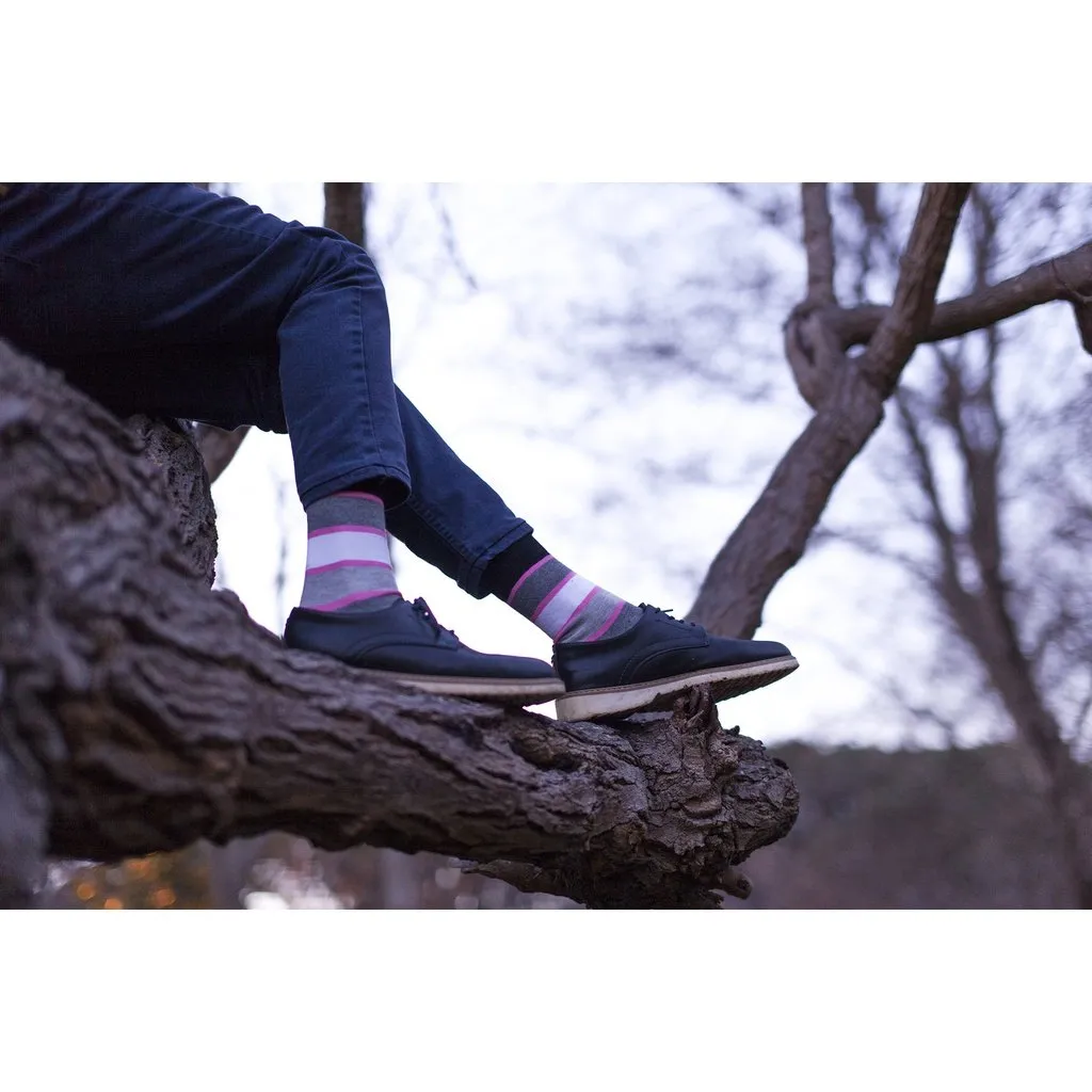 Men's 5-Pair Fun Striped Socks-3061