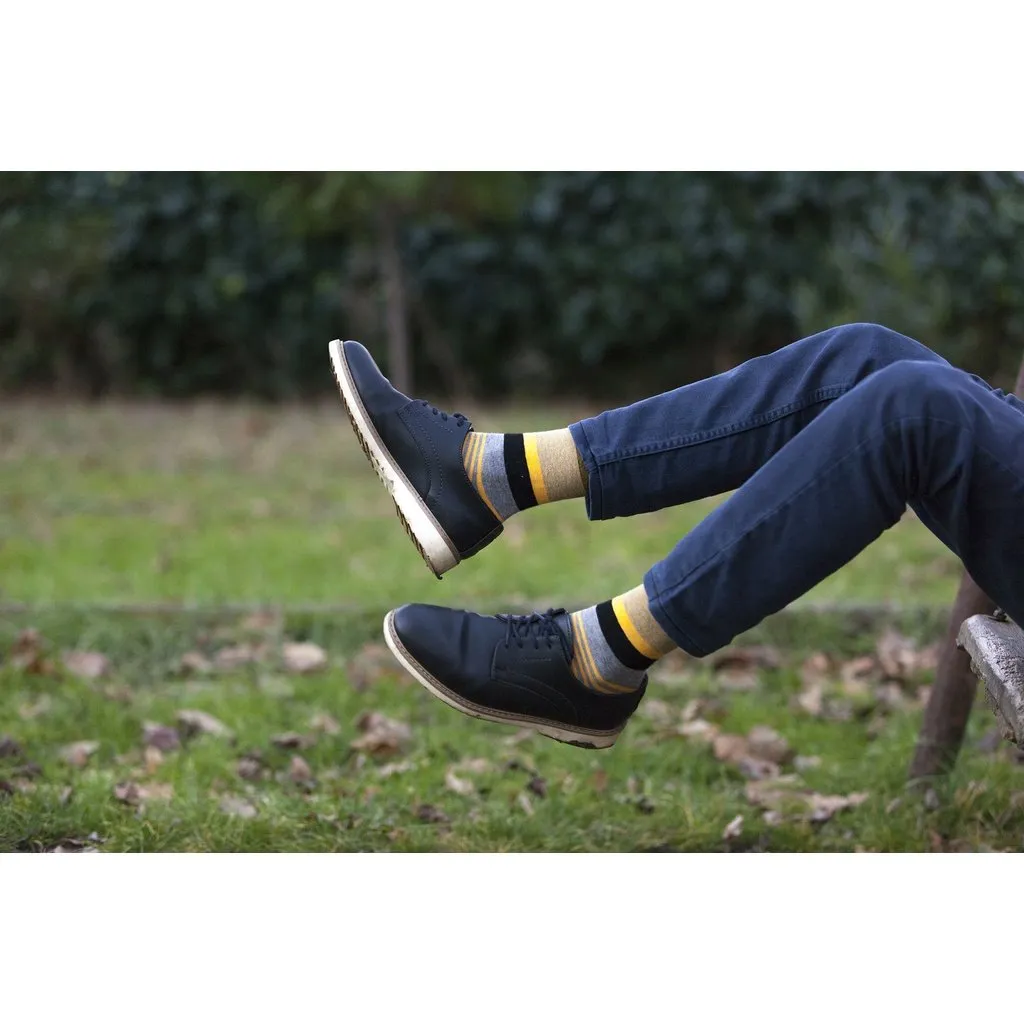 Men's 5-Pair Fun Striped Socks-3061