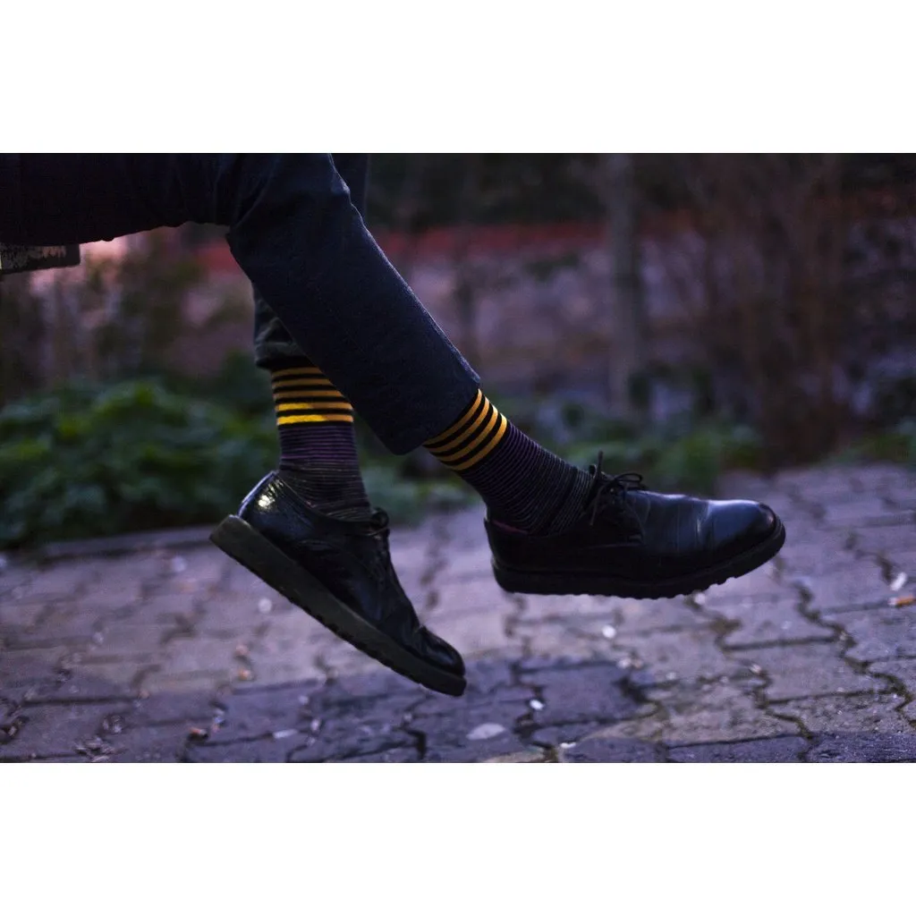 Men's 5-Pair Fun Striped Socks-3061