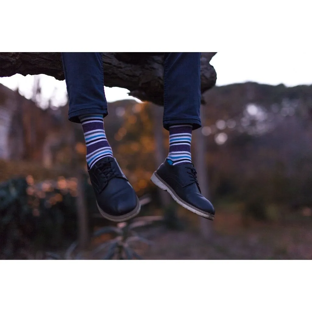 Men's 5-Pair Fun Striped Socks-3061