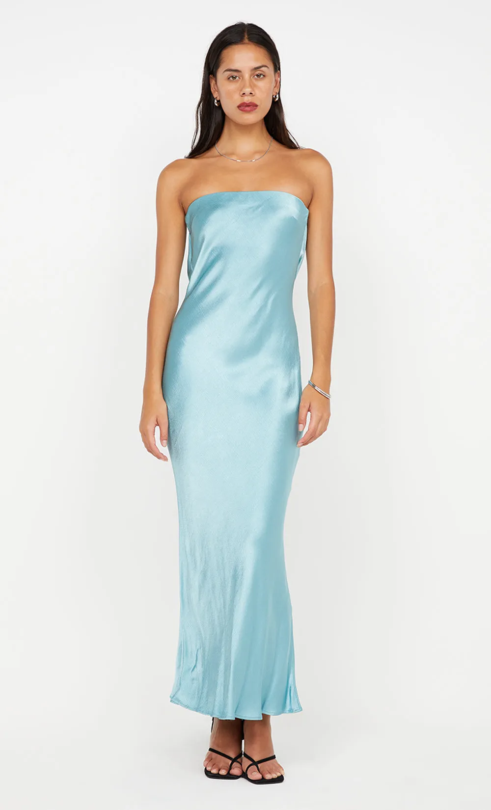 MOON DANCE STRAPLESS DRESS - SEA SPRAY