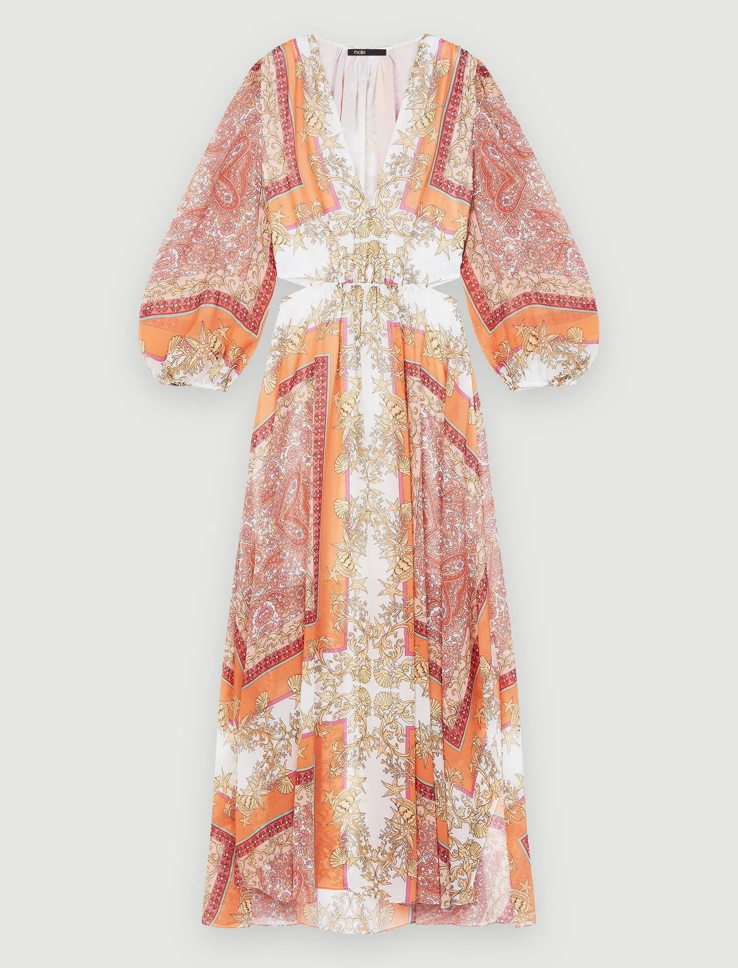 MUSLIN DRESS WITH SCARF PRINT