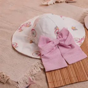 New In Meia Pata Girls Bow Bicycles Sun Hat SS25
