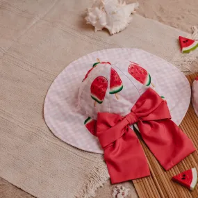 New In Meia Pata Girls Bow Watermelon Sun Hat SS25