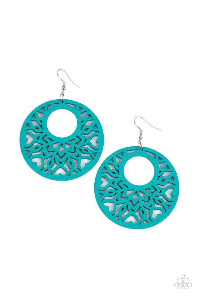 Paparazzi Earring ~ Tropical Reef - Blue
