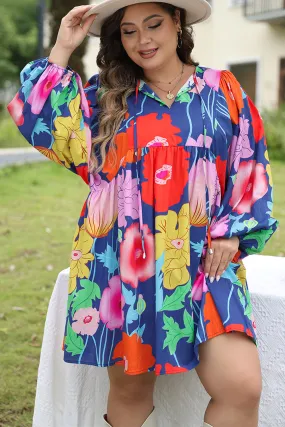 Plus Size Floral Babydoll Dress