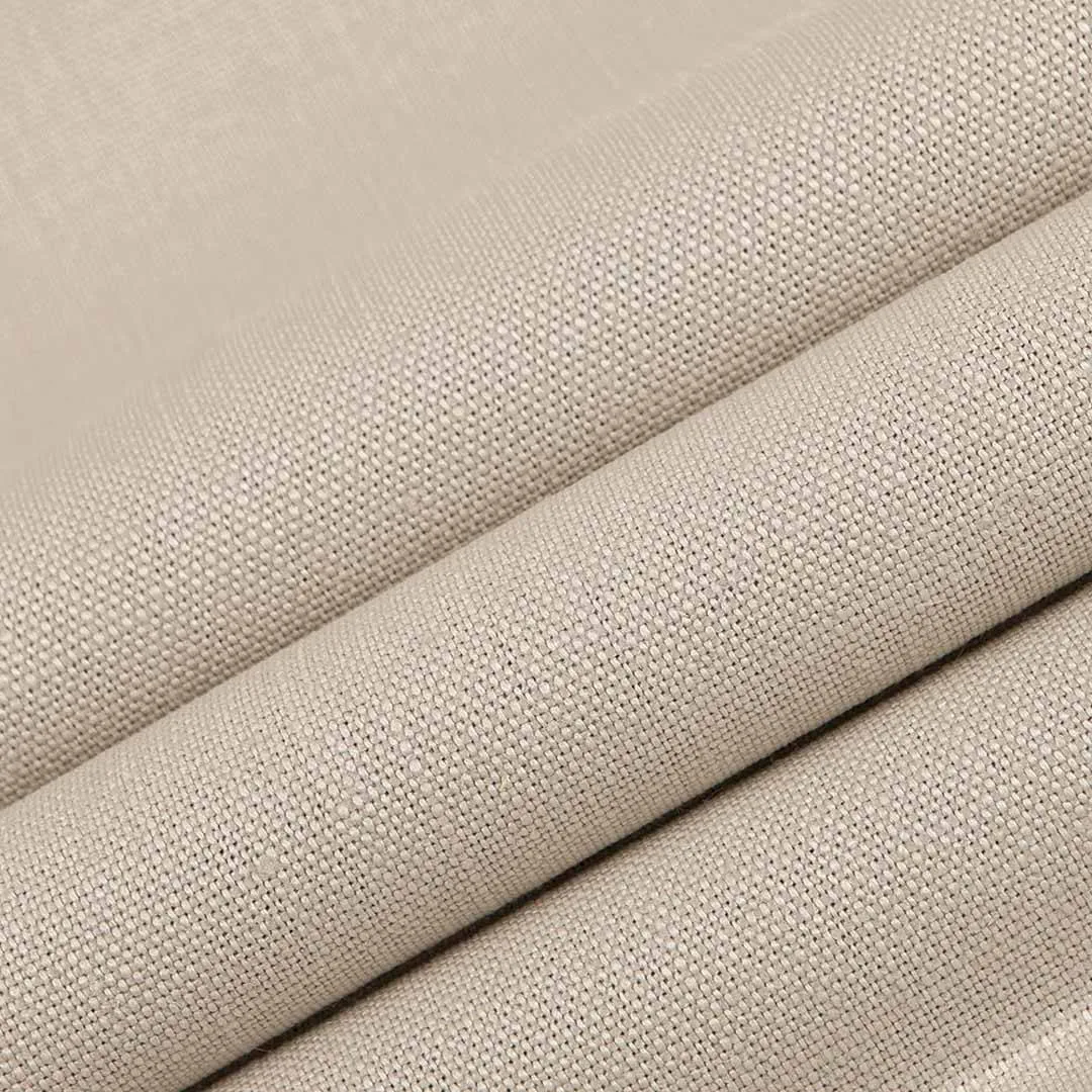 Sag Harbor Shell Beige Plain Linen Fabric