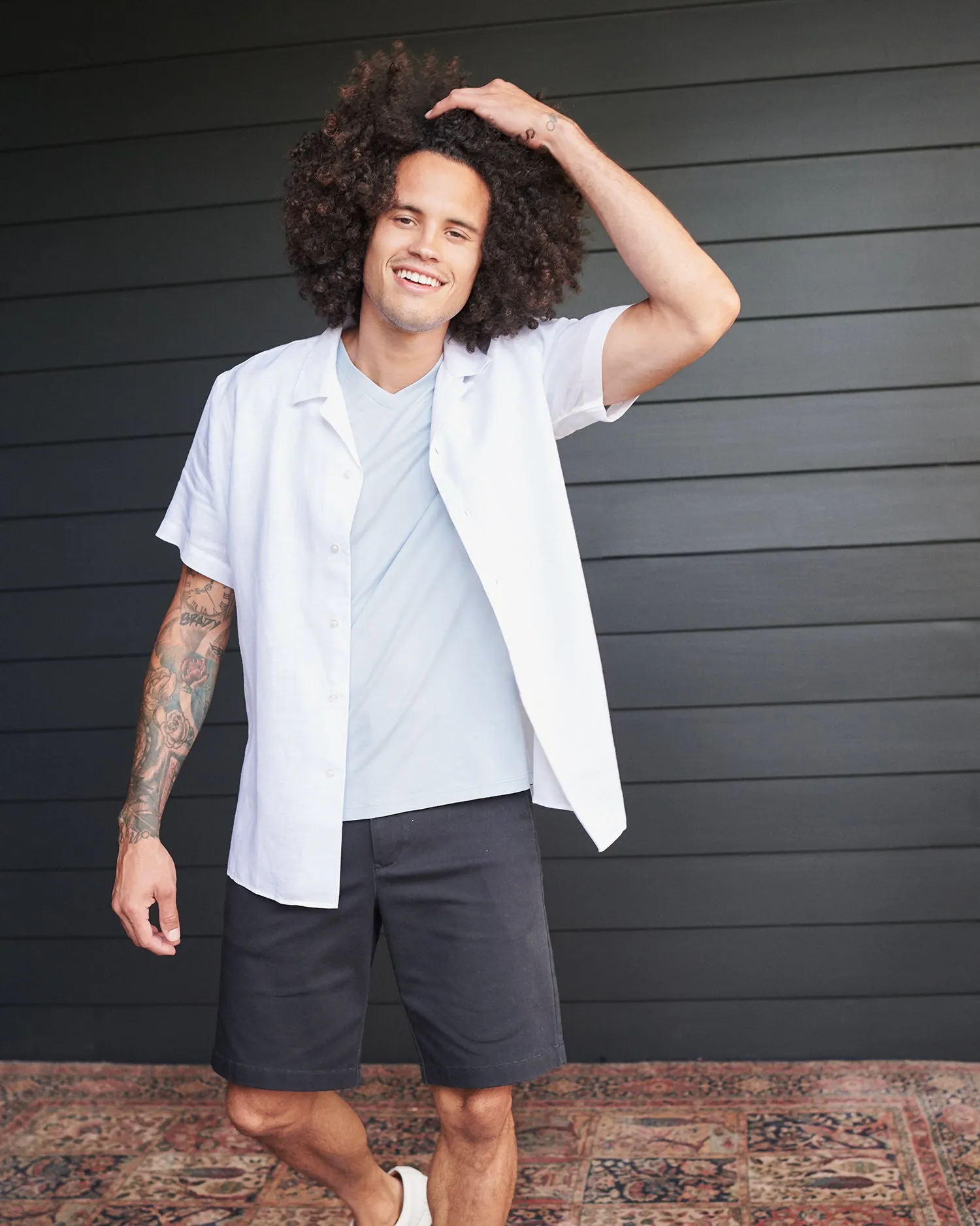 Short-Sleeve Wrinkle-free Linen Shirt