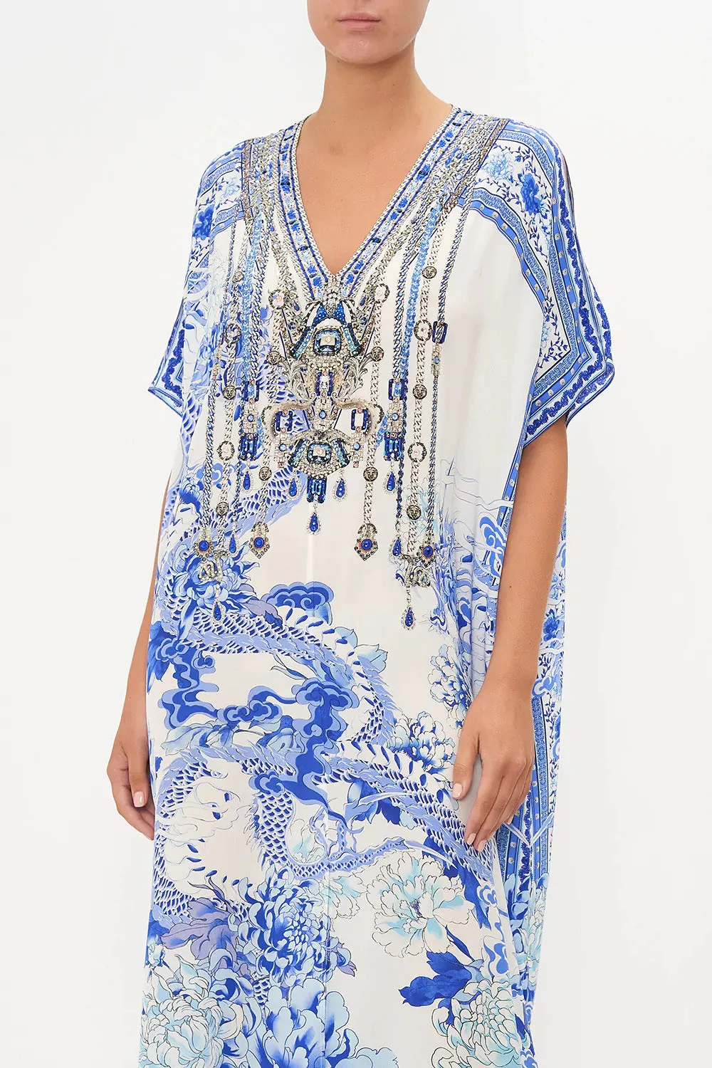 SLIM FIT KAFTAN WITH SPLIT HEART OF A DRAGON