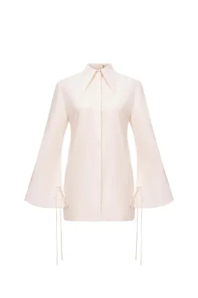 Sophie Straight Flare Sleeved Linen Shirt