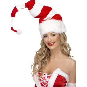Striped Santa Hat in Red & White