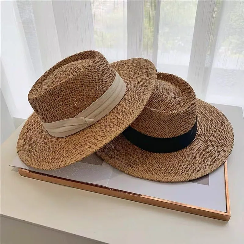 Summer Hat, Adjustable Size w. White or Black Band | Summer Collection