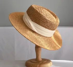 Summer Hat, Adjustable Size w. White or Black Band | Summer Collection