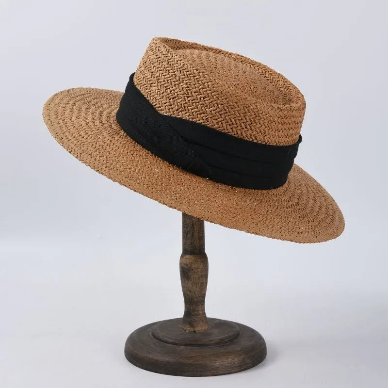 Summer Hat, Adjustable Size w. White or Black Band | Summer Collection