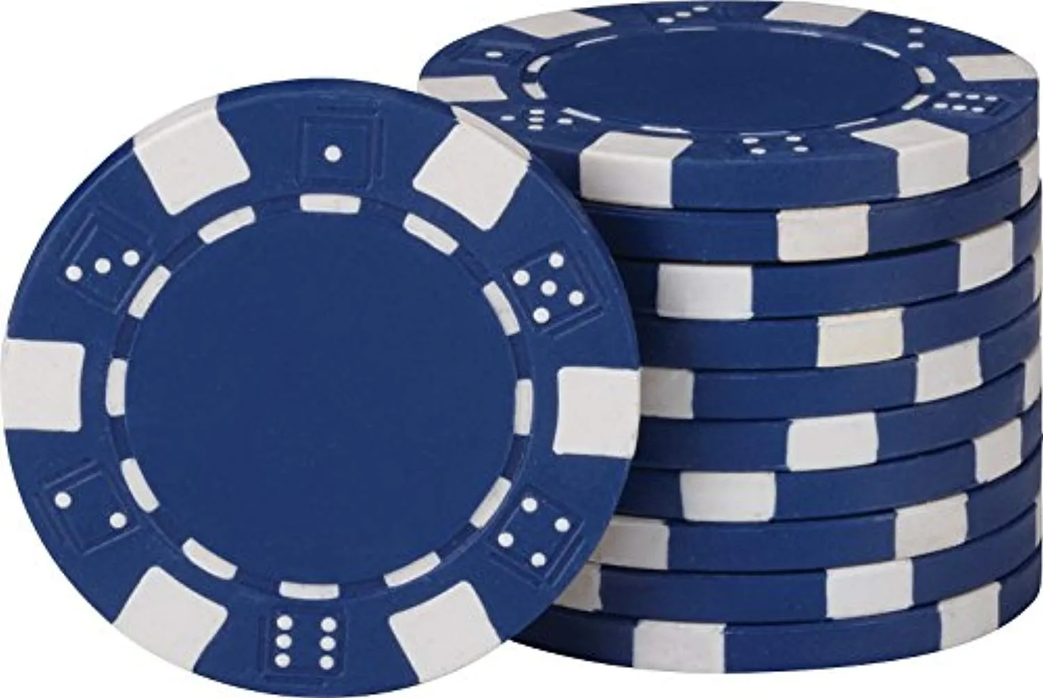 Texas Hold 'em Clay Poker Chip Set with Aluminum Case, 500 Striped Dice Chips