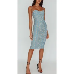 The Sophia Light Blue Lace Dress