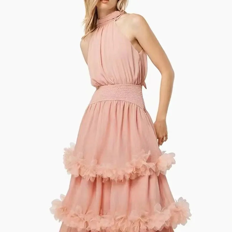 Trend4us Tiered Ruffle Midi Dress
