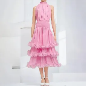 Trend4us Tiered Ruffle Midi Dress