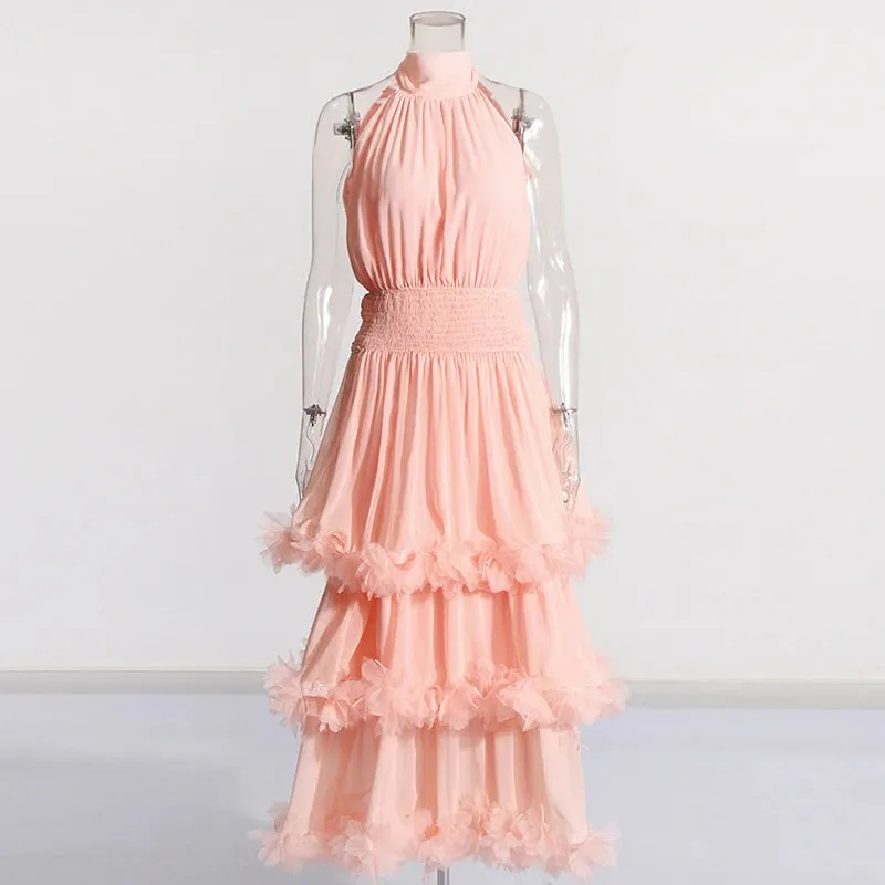 Trend4us Tiered Ruffle Midi Dress
