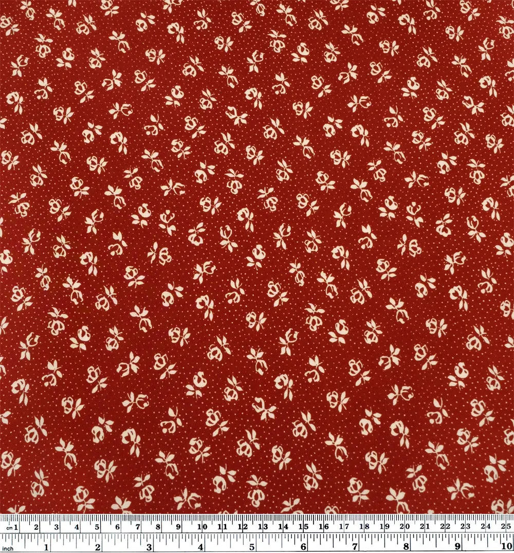 Twilight Rose Printed Viscose Challis - Madder