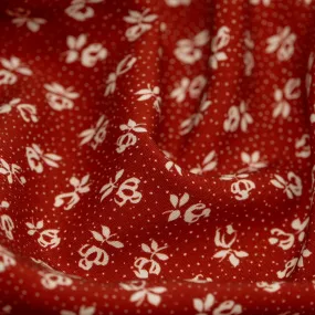 Twilight Rose Printed Viscose Challis - Madder