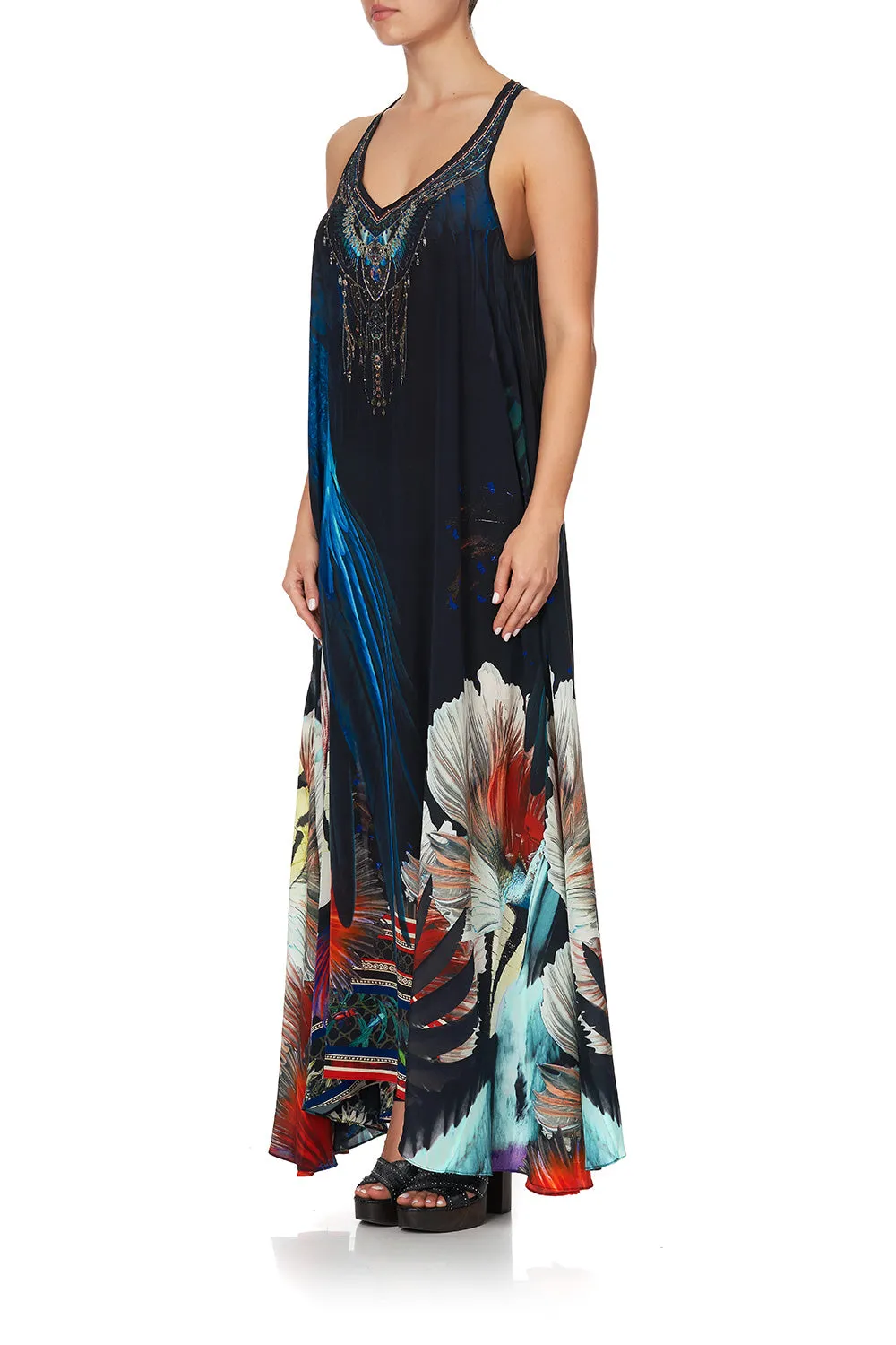 V NECK RACERBACK DRESS NIGHT FLIGHT