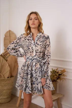 Women's Sonia Summer Printed Silk Mini Wrap Dress