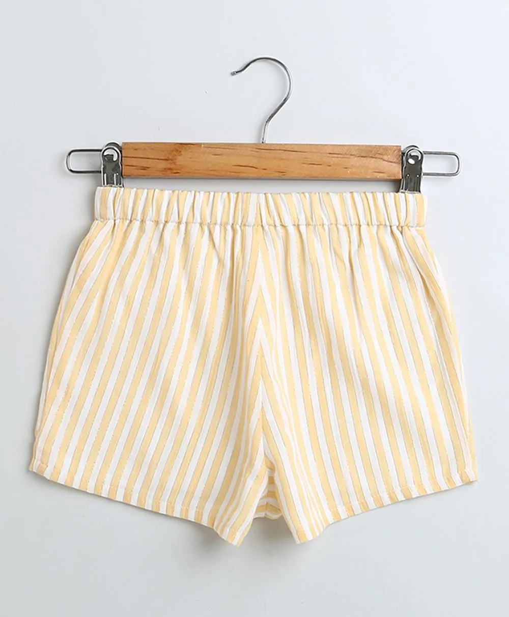 Yarn Dyed Cotton Lurex Yellow Striped Luxrex Co-ord Set